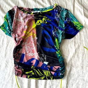 Women's Love J Sheer Mesh Patterned Top